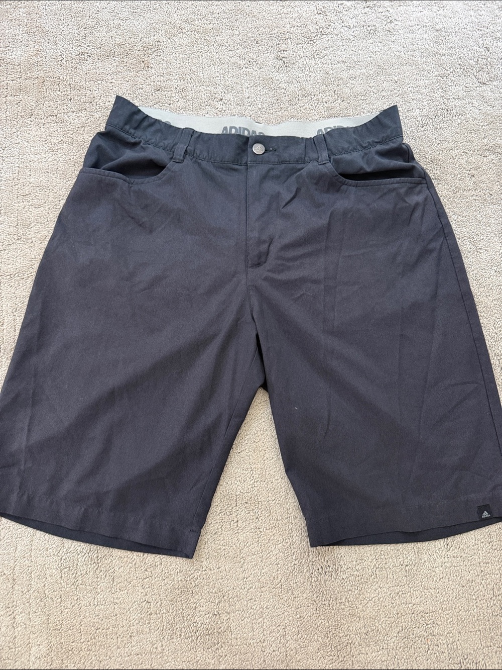 adidas Black Men's Athletic Shorts with Elastic Waist